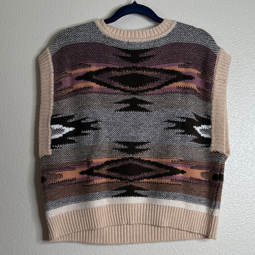 A.N.A Multicolor Patterned Crew Neck Sweater Vest… - image 8